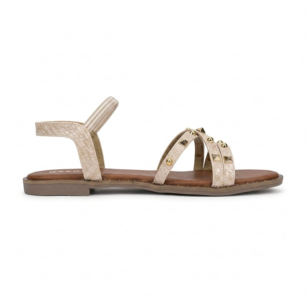 Alor Studded Flat Summer Comfort Sandals - The Heels India