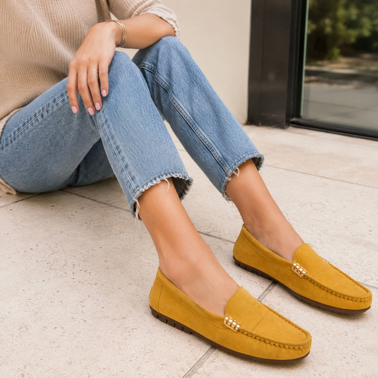 Marbella Suede Leather Loafers