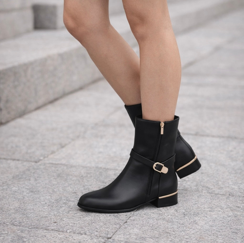 Imperia Premium Winter Ankle Low Heel Boots