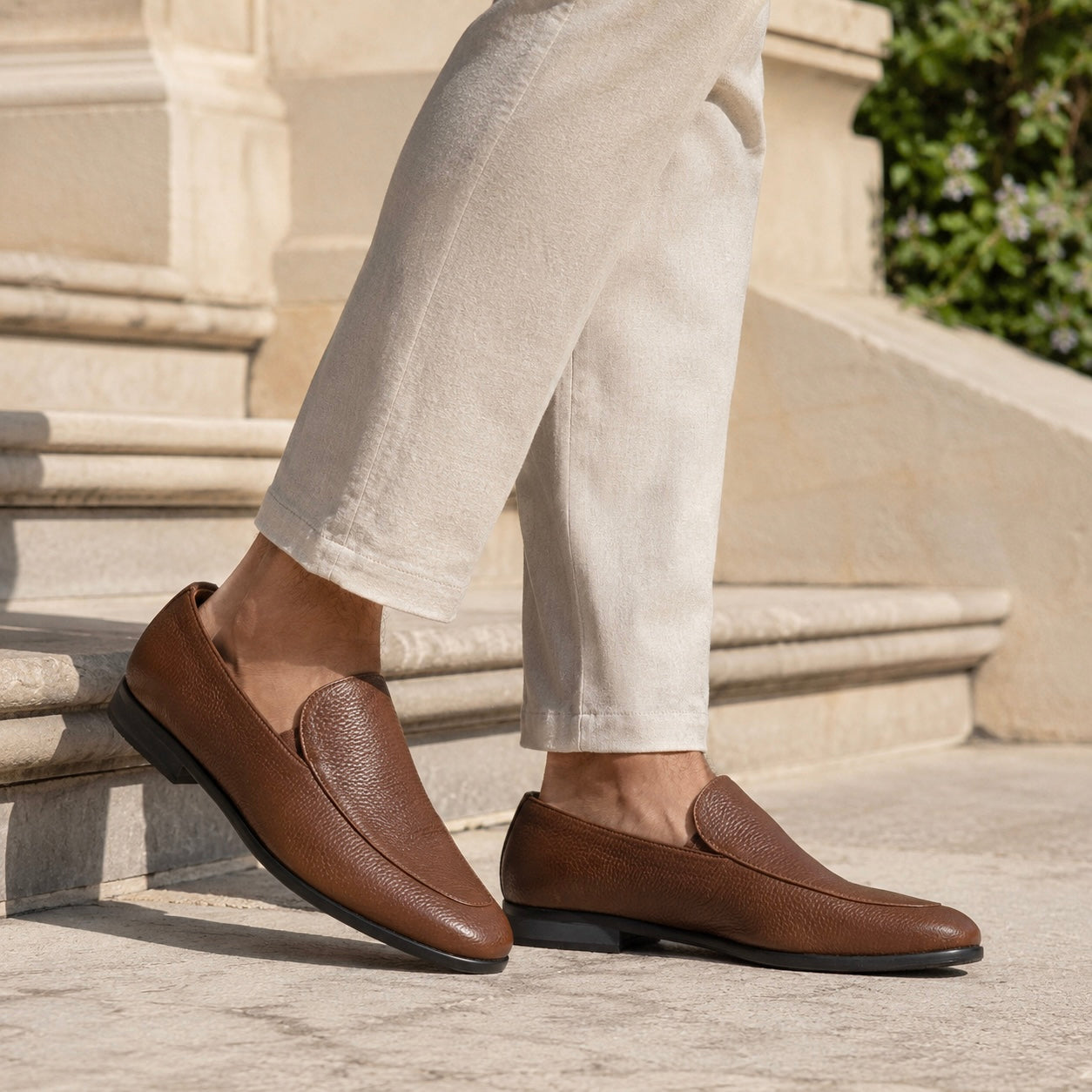 Ethan Pashmina Leather Penny Loafers - The Heels India