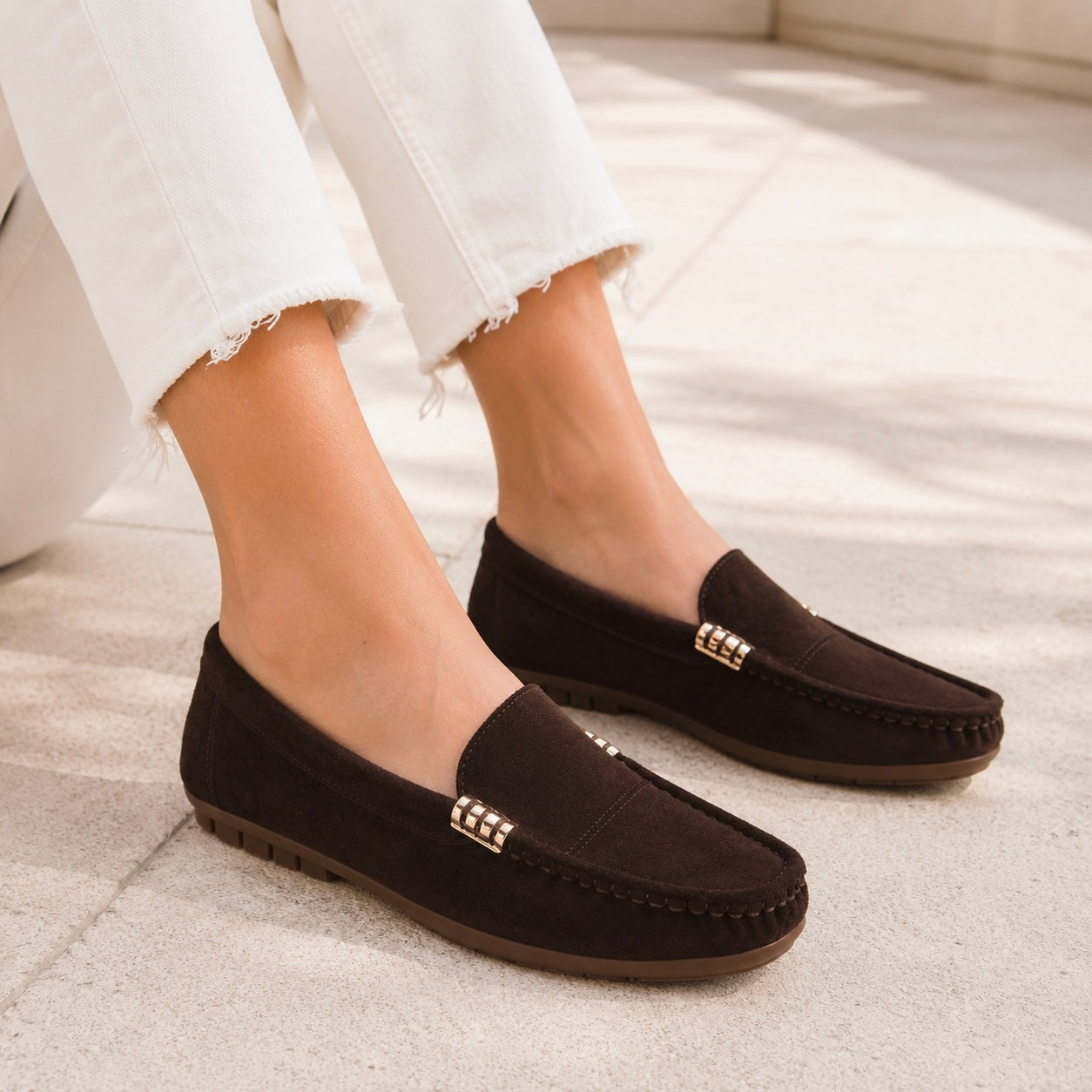 Marbella Suede Leather Loafers