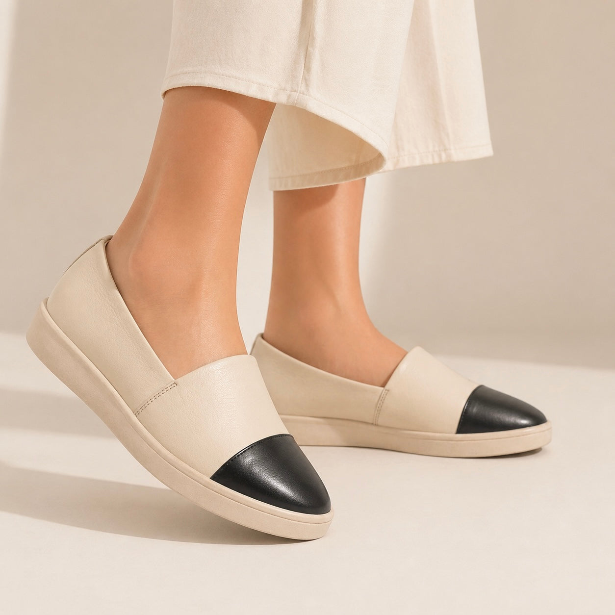 Maisoné Leather Combination Loafers - The Heels India