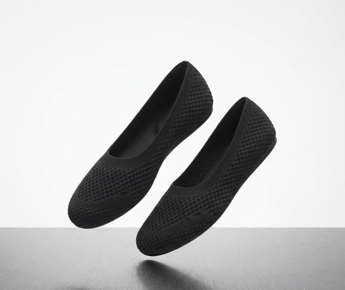 Grace Crochet Flat Flexi Comfort Ballerinas