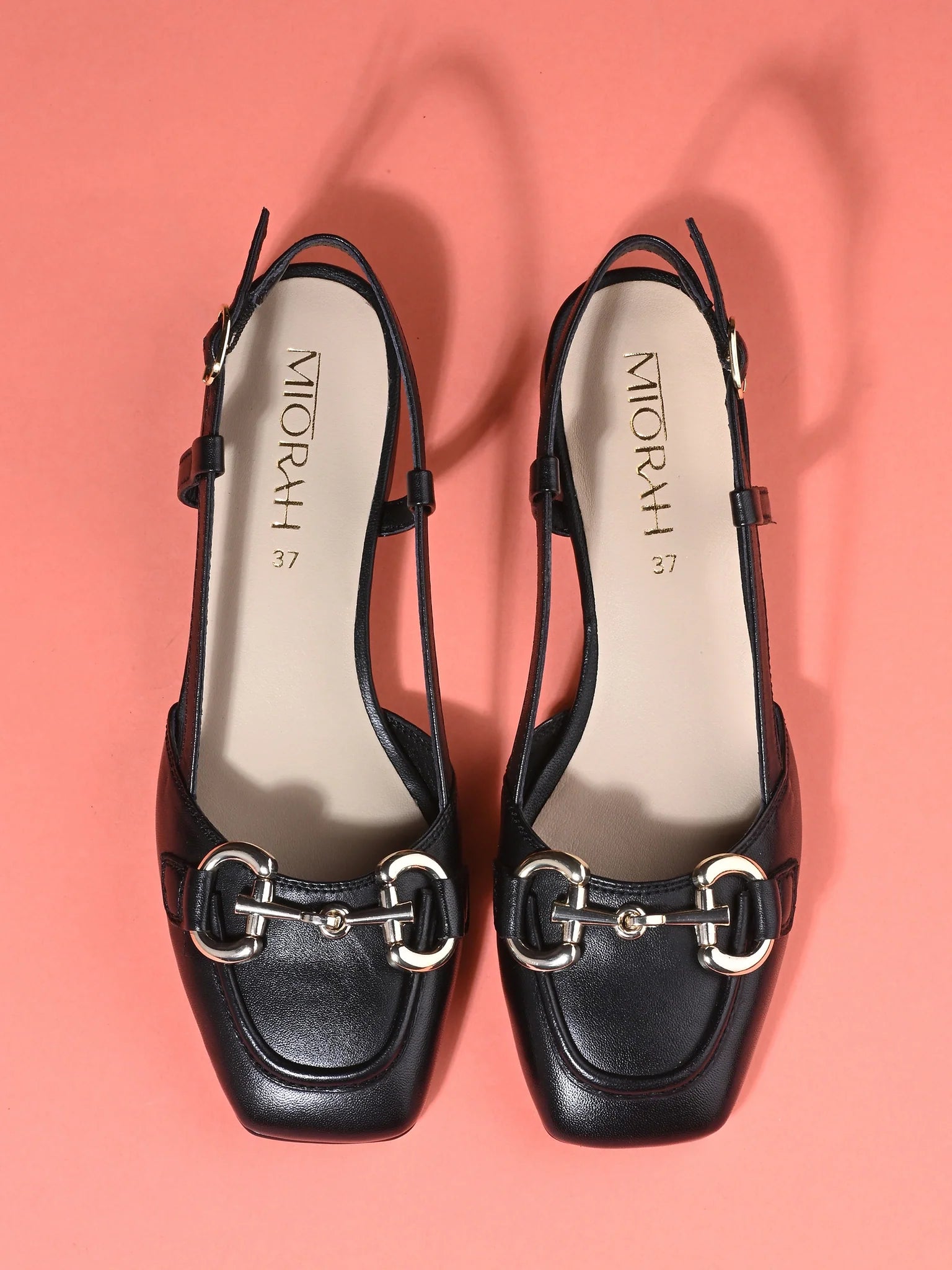Miorah Leather Sling Back Heels