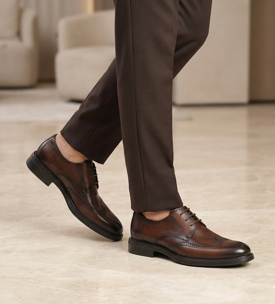 Marcelo Premium Luxury Leather Brogues - The Heels India