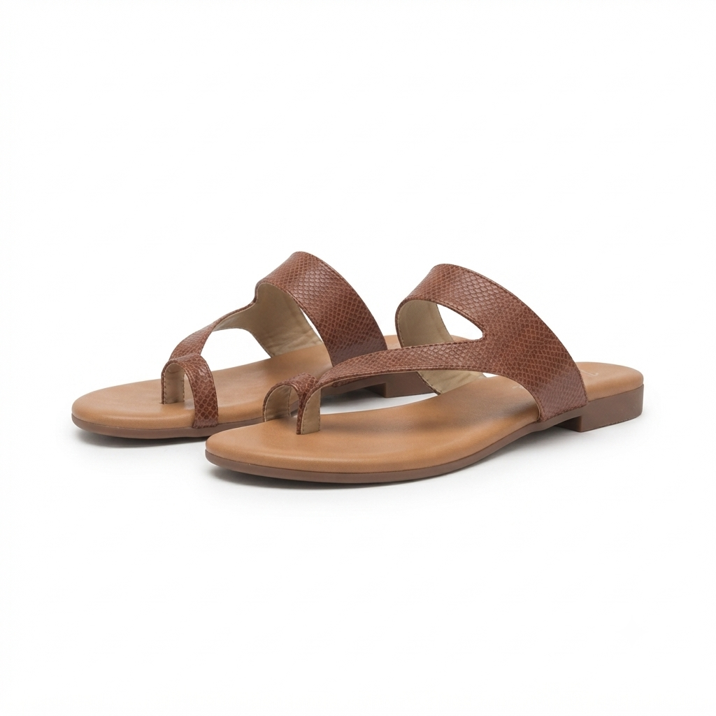 Bonita 3.0 Cushioned Comfort Thumb Slippers in Tan - The Heels India