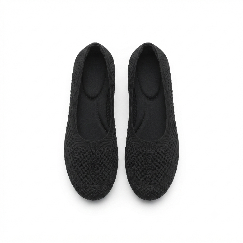 Grace Crochet Flat Flexi Comfort Ballerinas