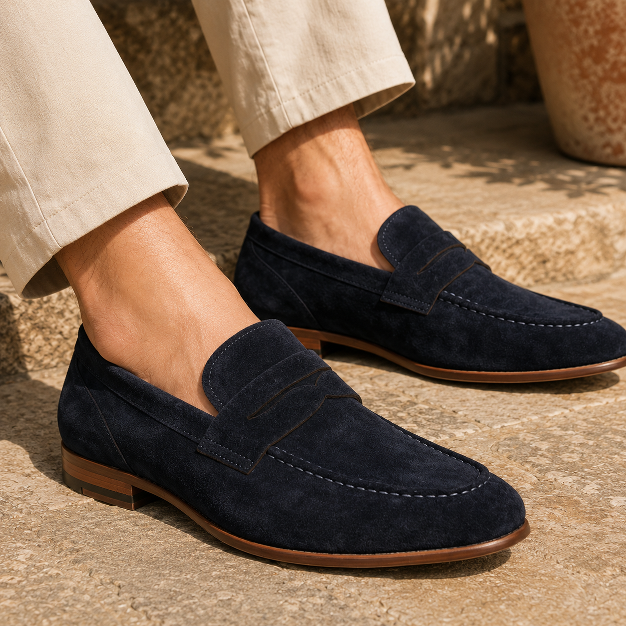 Antoine Premium Suede Leather Loafers - The Heels India
