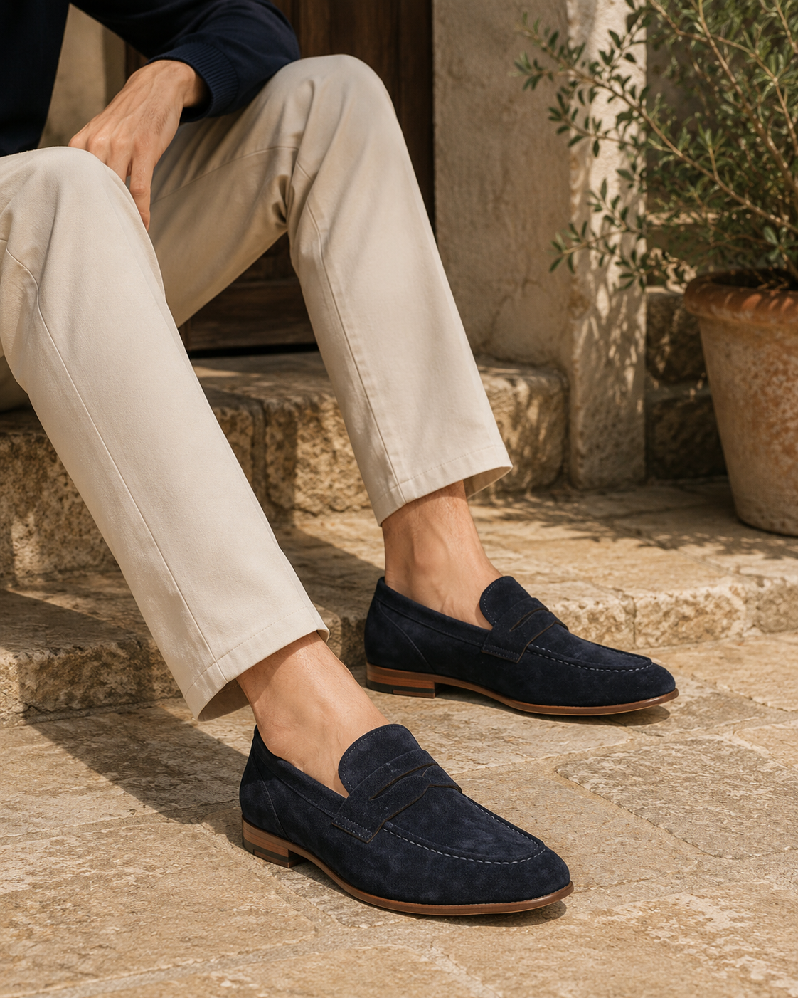 Antoine Premium Suede Leather Loafers - The Heels India