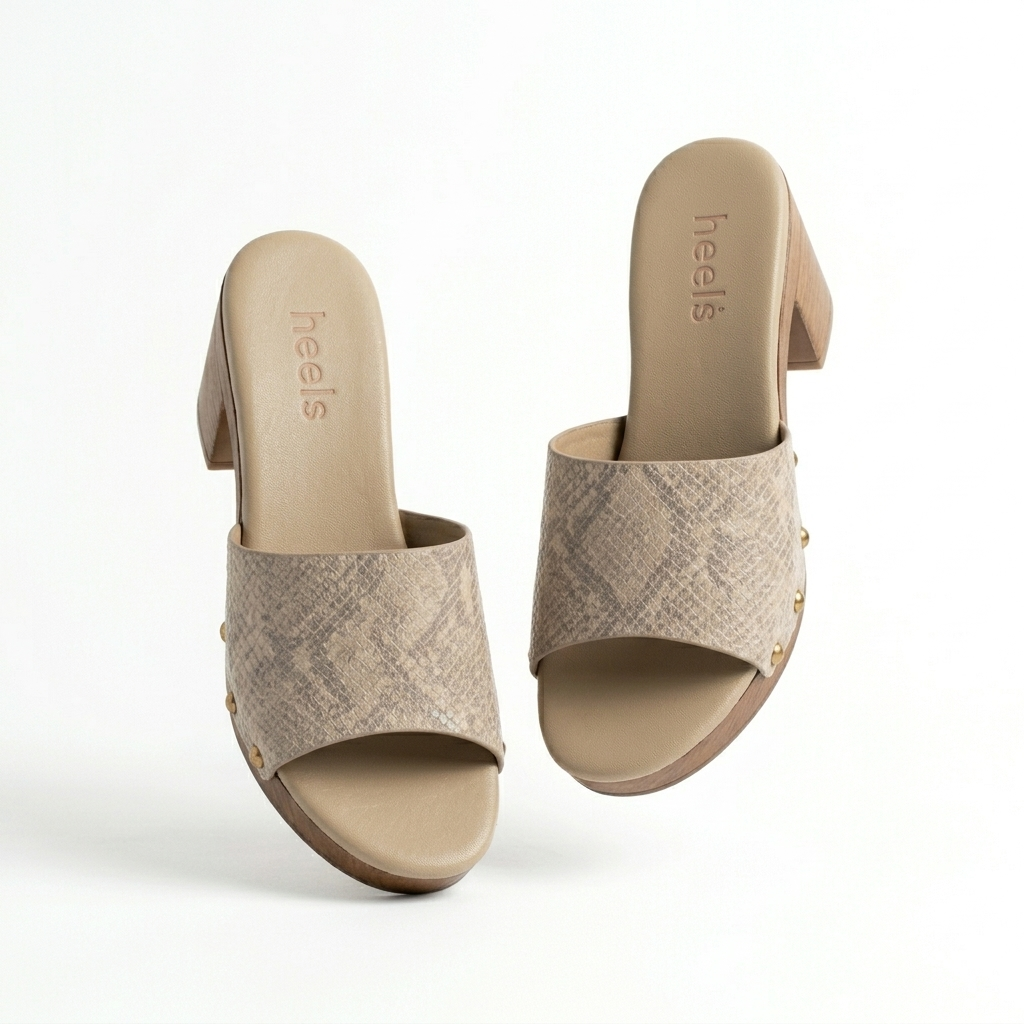 Julia Platform Peep Toe Block Heels