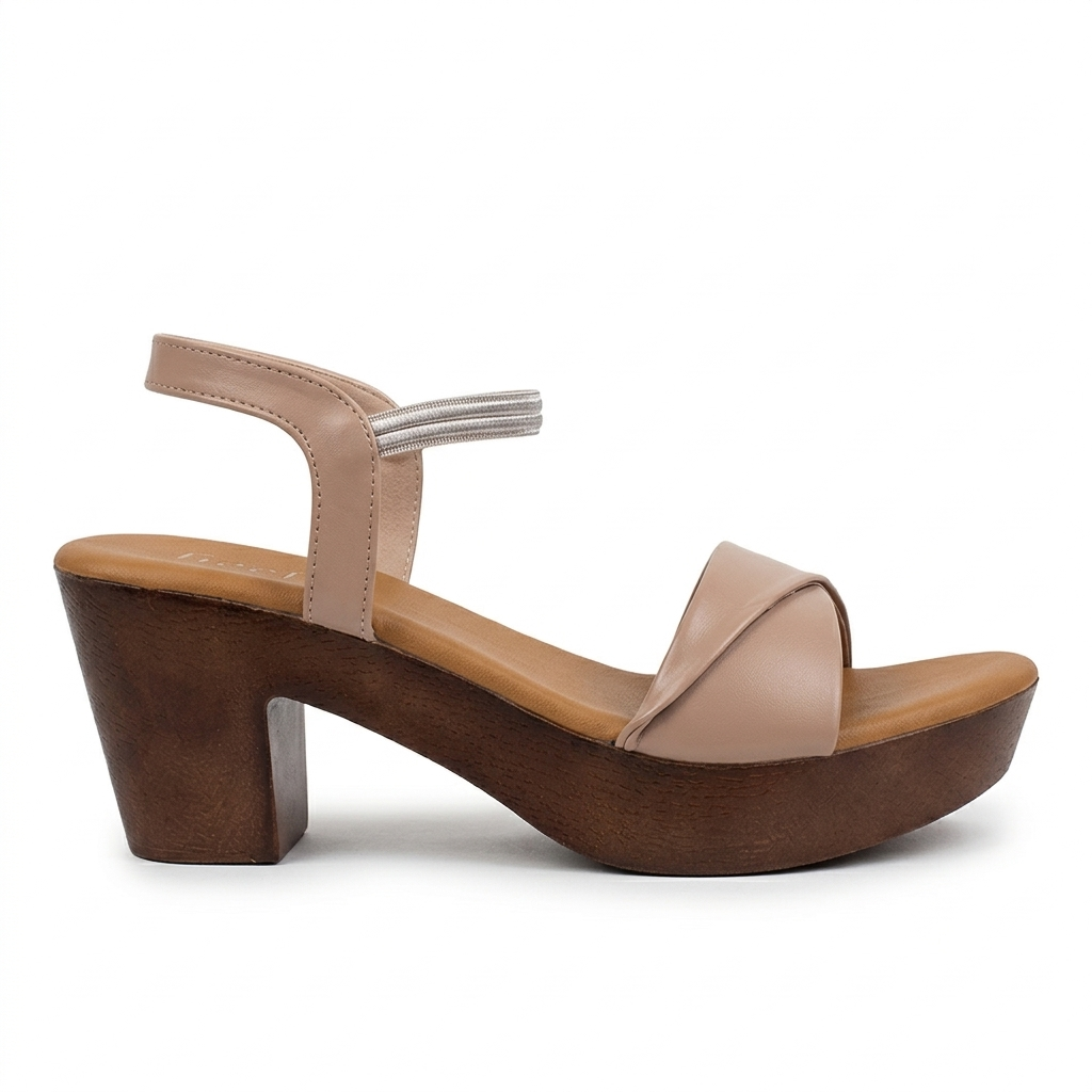 Jessica Platform Peep Toe Block Heel Sandals