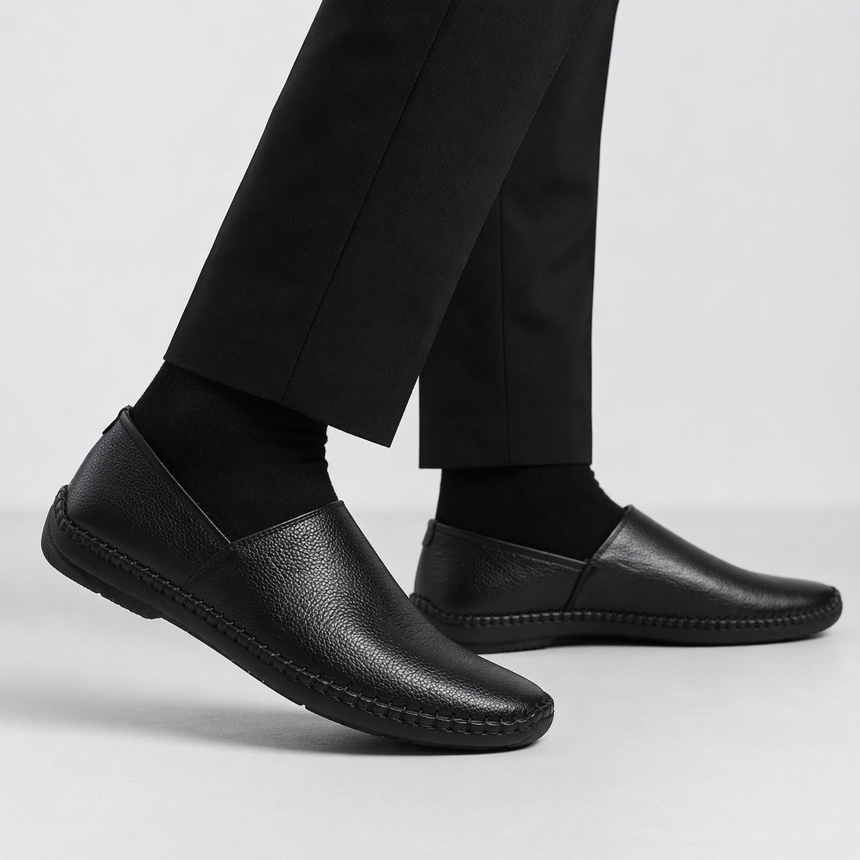 Nathan Ethnic Leather Slip-Ons - The Heels India