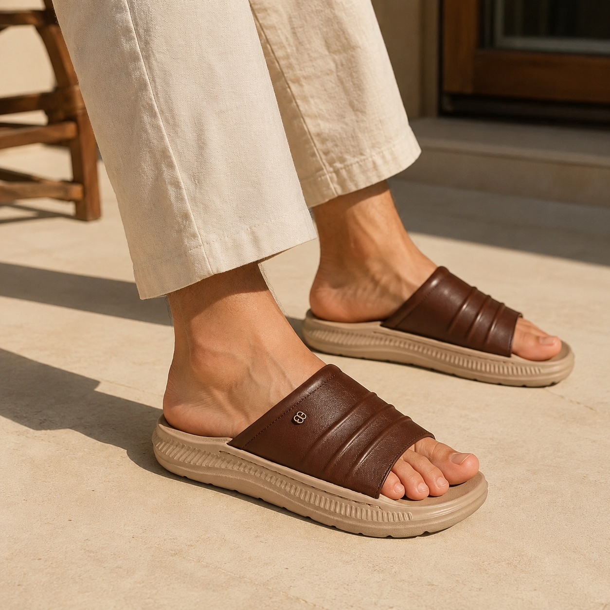 Fofana Zero Gravity Summer Comfort Leather Sliders
