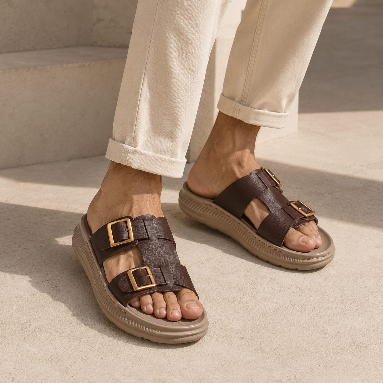 Mikel Zero Gravity Summer Comfort Leather Slippers