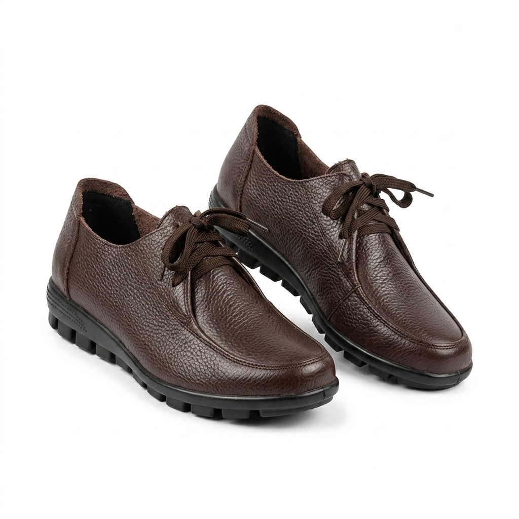 Arianna Casual Leather Lace Up Derby Shoes