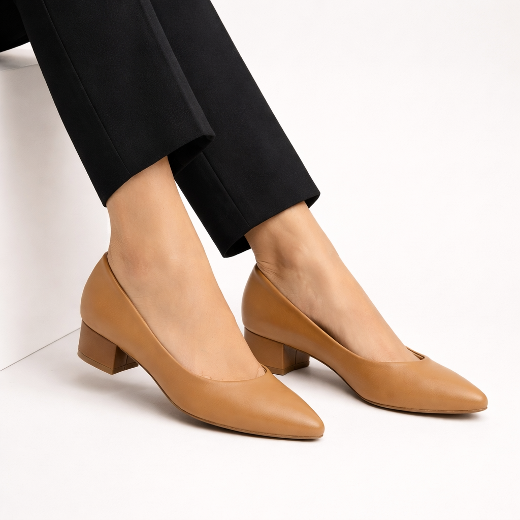 Larisa Mid Heel Pointed Ballerinas
