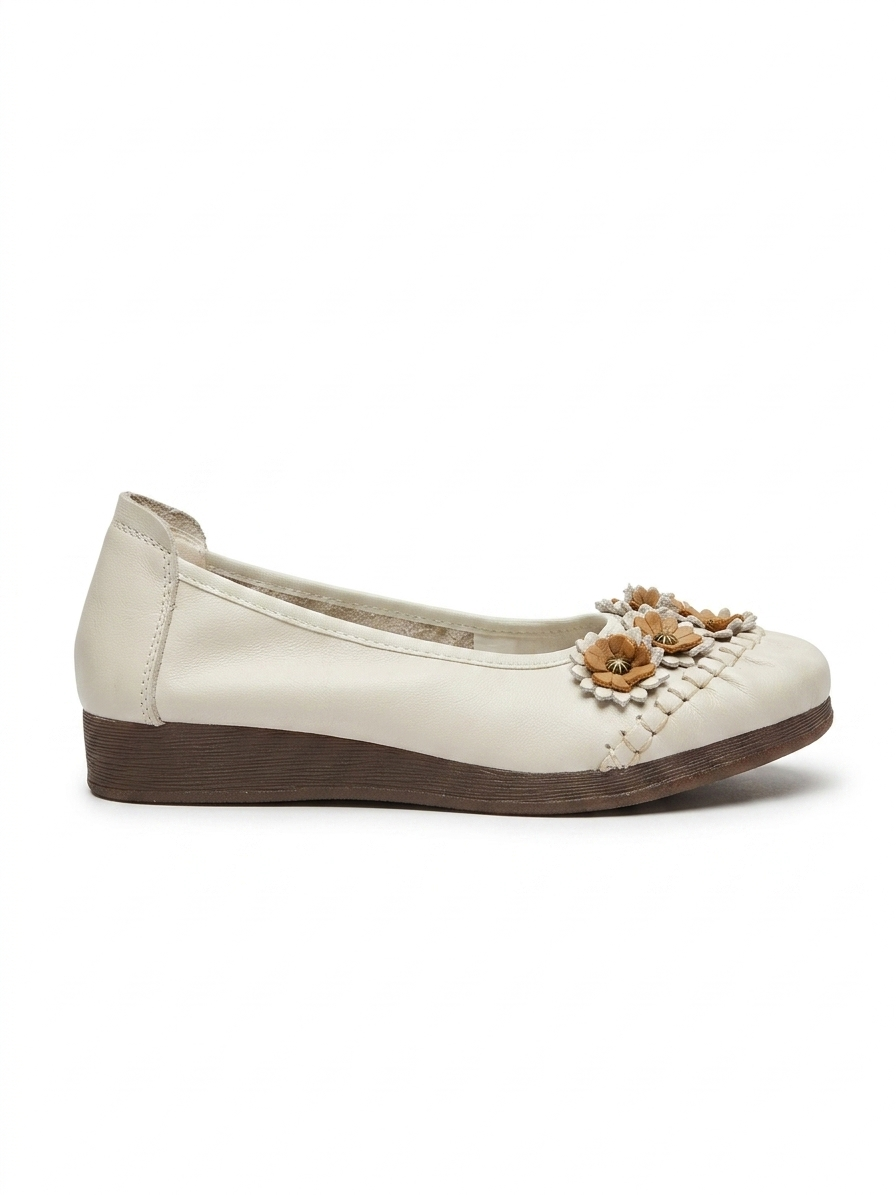 Flora 2.0 Premium Leather Cushioned Ballerinas
