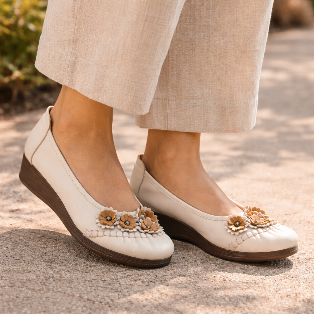 Flora 2.0 Premium Leather Cushioned Ballerinas