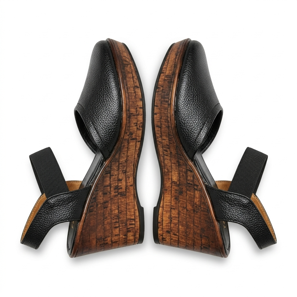 Jess Leather Platform Wedge Heel Sandals