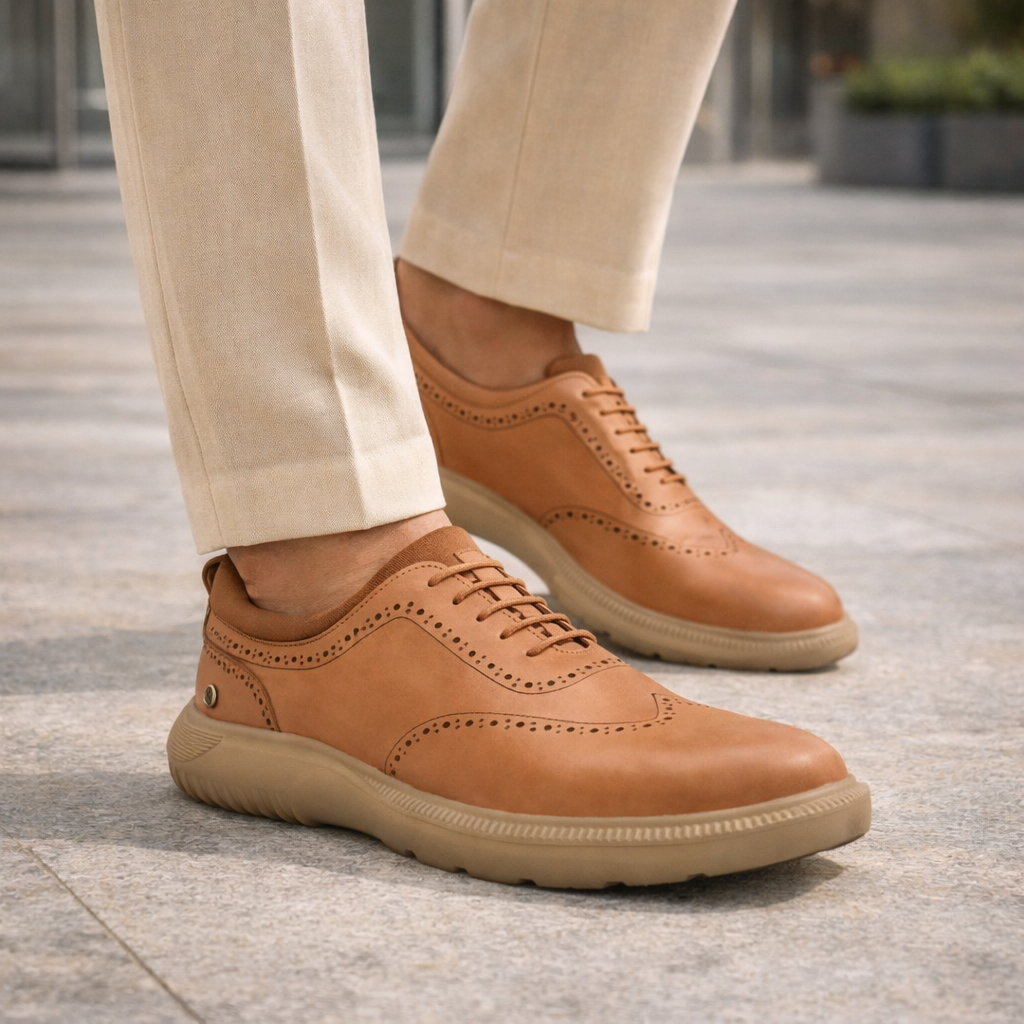 Trossard Cloud Leather Sneakers - The Heels India