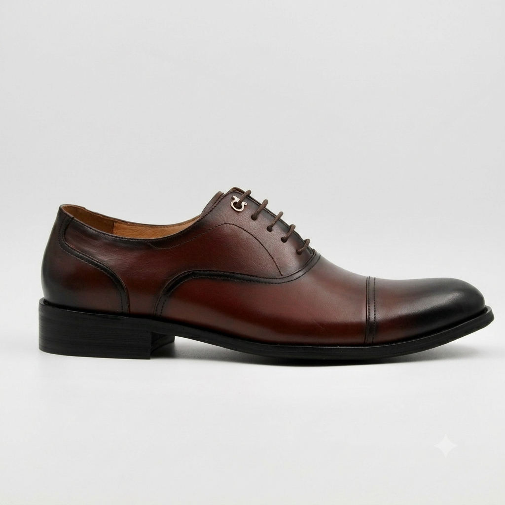Clifford Premium Leather Oxfords Coffee - The Heels India