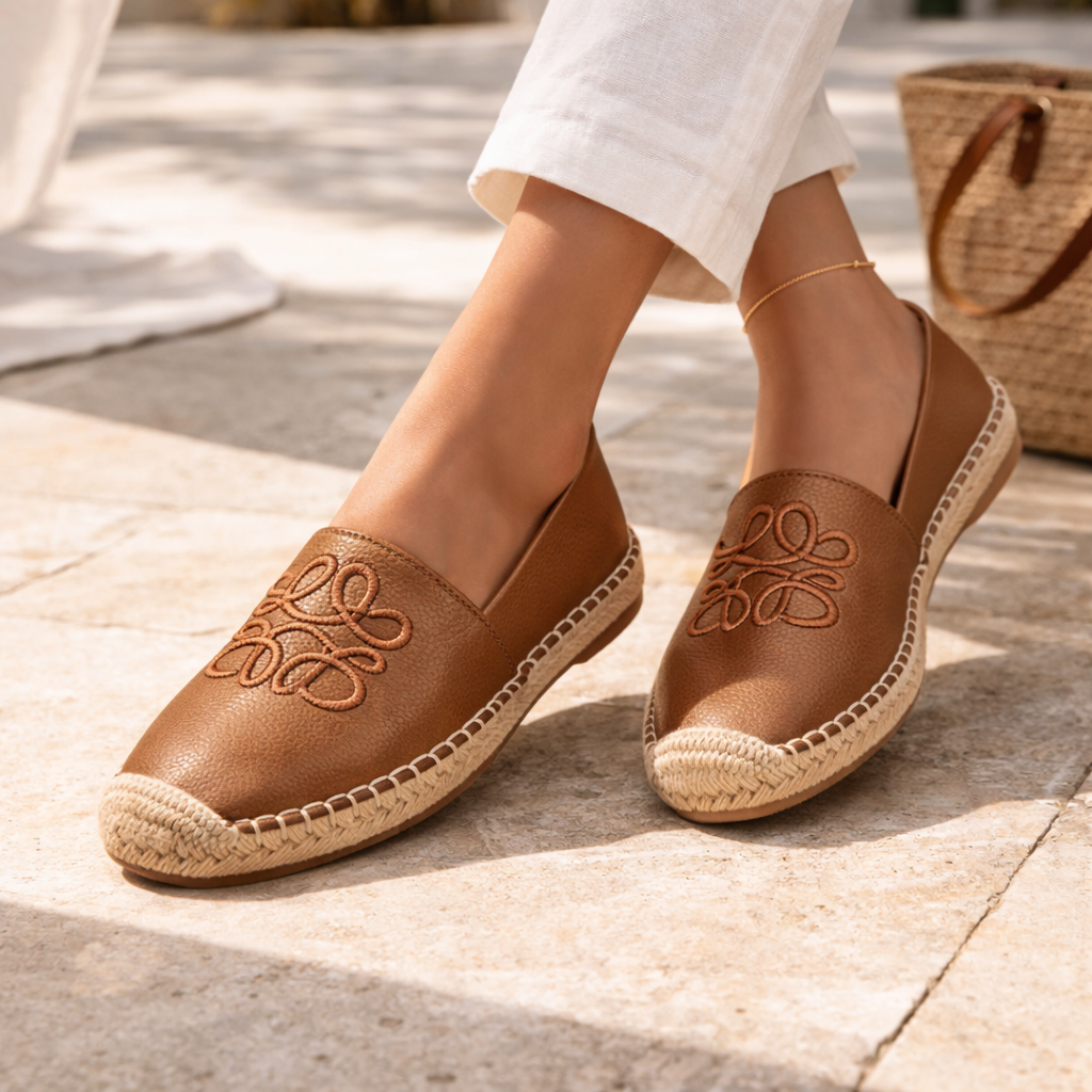 Mensho Cushioned Espadrille Slip On Loafers - The Heels India