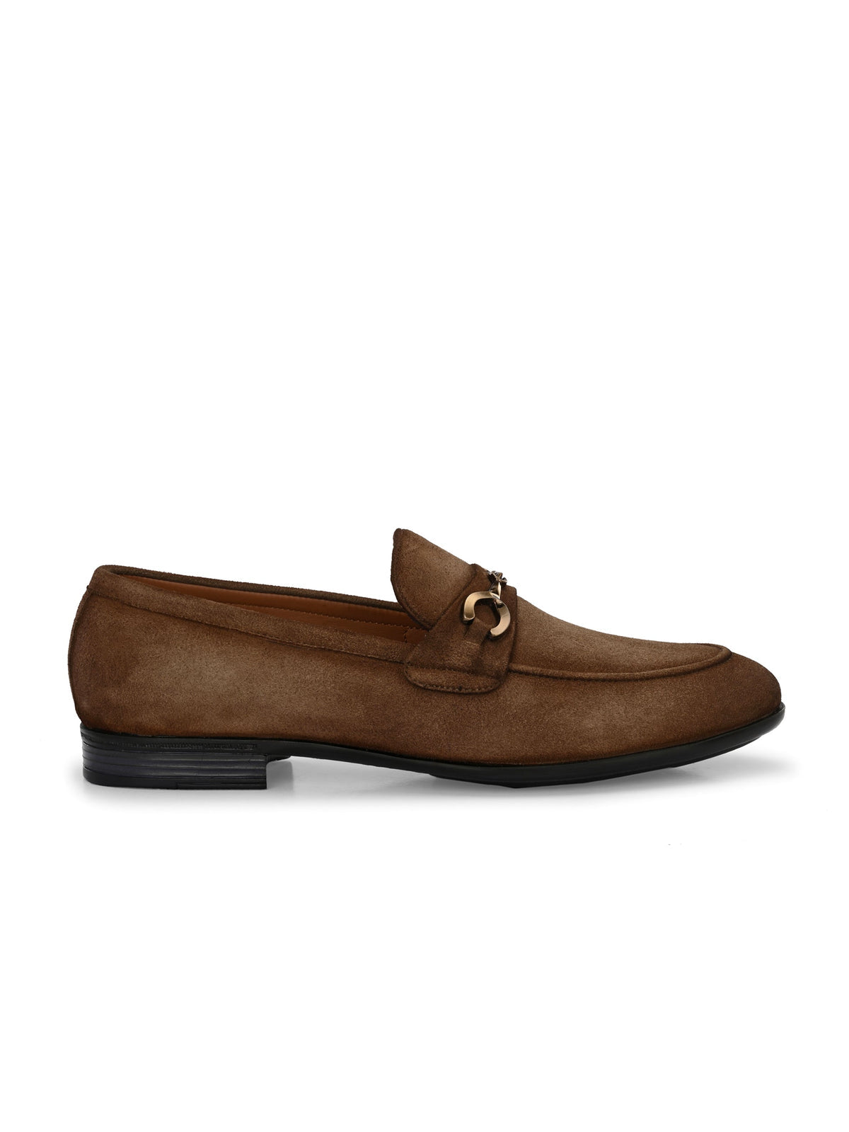 Star Dust Buckled Leather Loafers