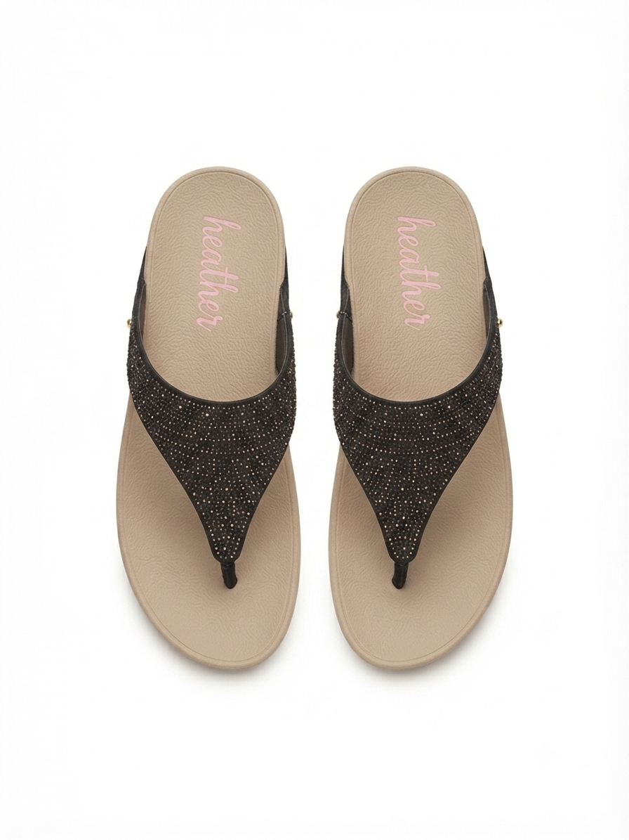 Gemma Bling Comfort Lite Flit Flop Slippers