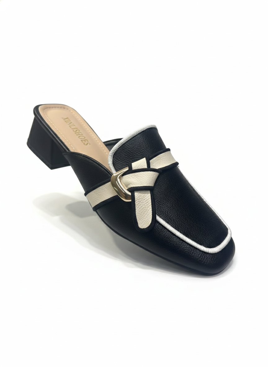 Camila Premium Back Open Block Heel Mules - The Heels India