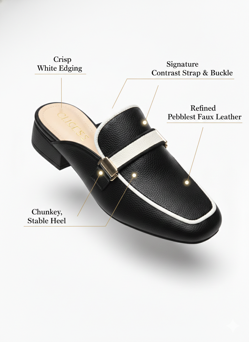 Antoine Premium Back Open Block Heel Mules - The Heels India