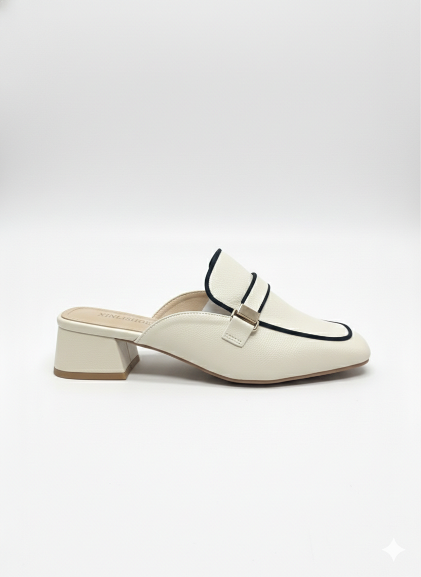 Antoine Premium Back Open Block Heel Mules - The Heels India