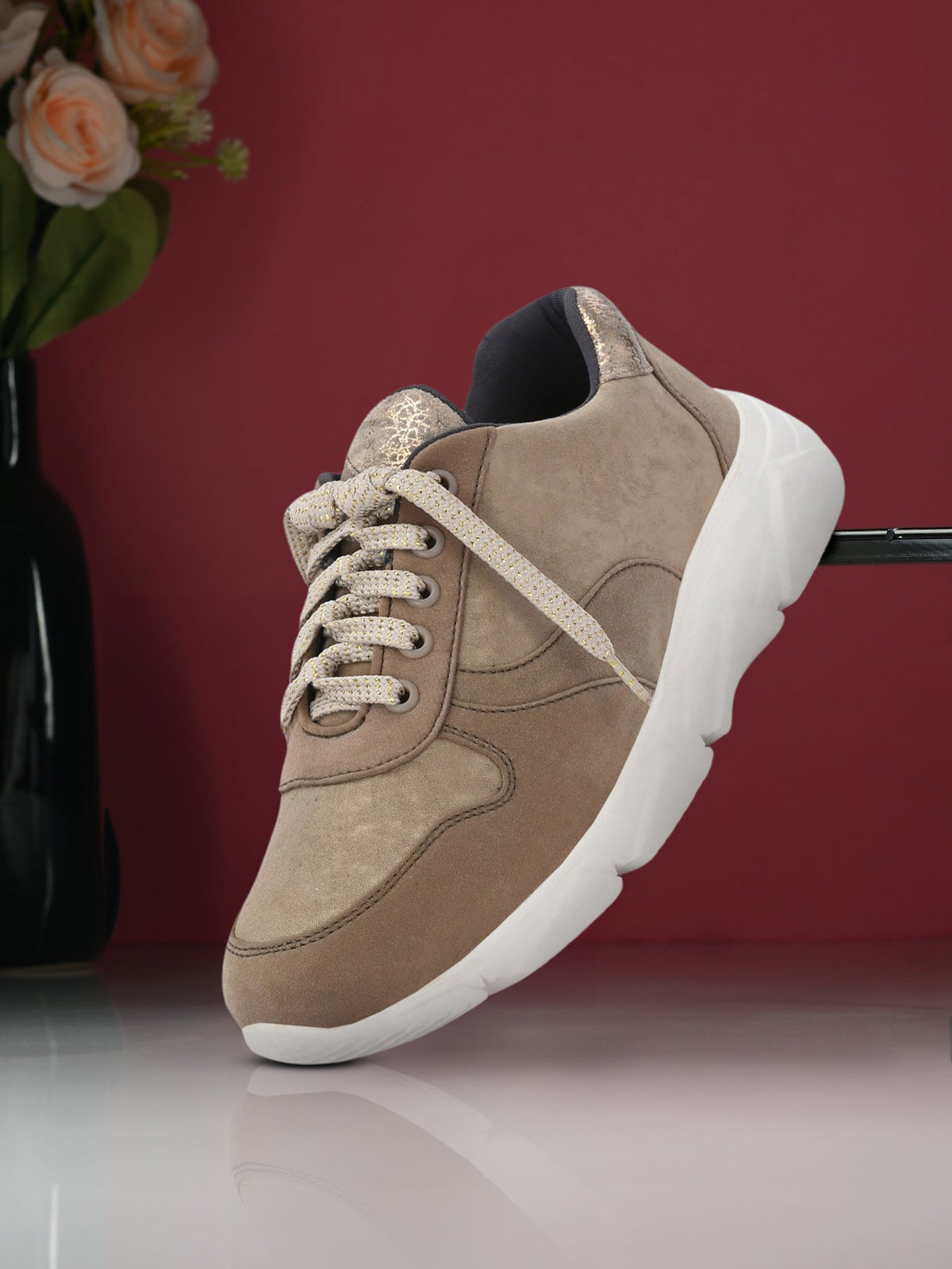 Cotton Lace Up Sneakers