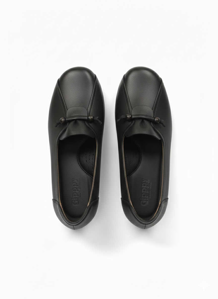 Trisha Premium Leather Cushioned Quilt Loafers