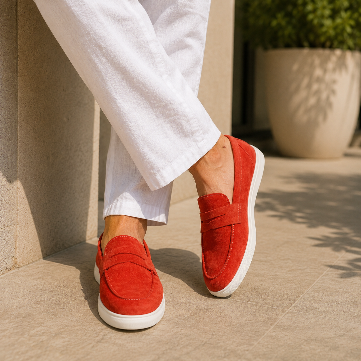 Fabrizio Suede Leather Slipons