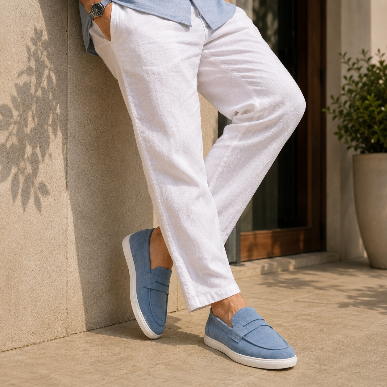 Fabrizio Suede Leather Slipons