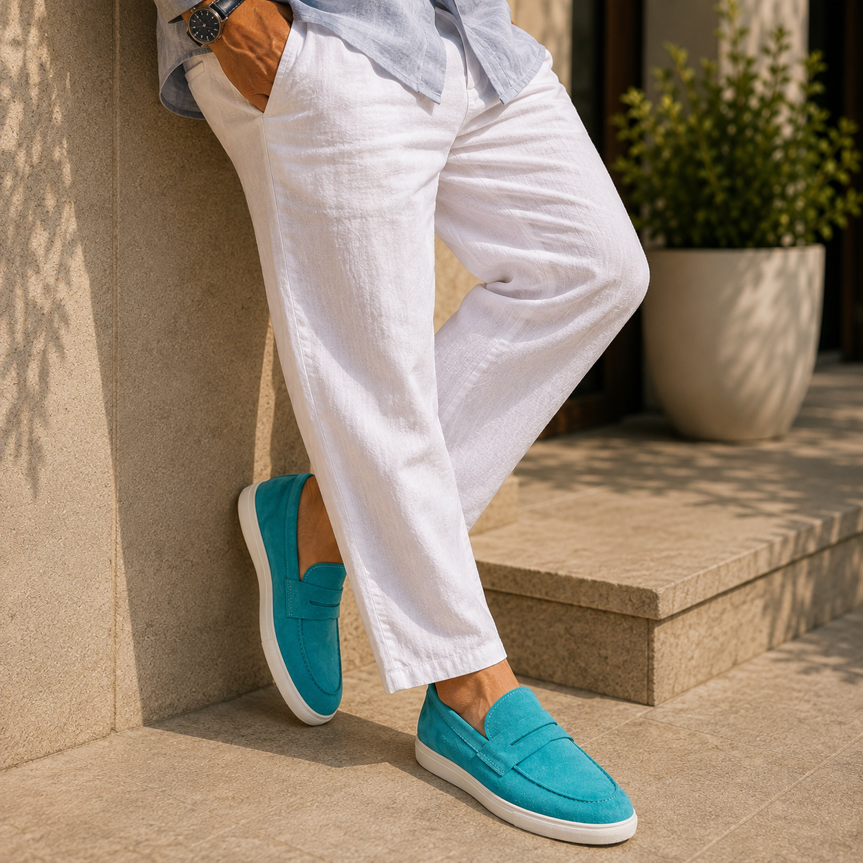 Fabrizio Suede Leather Slipons