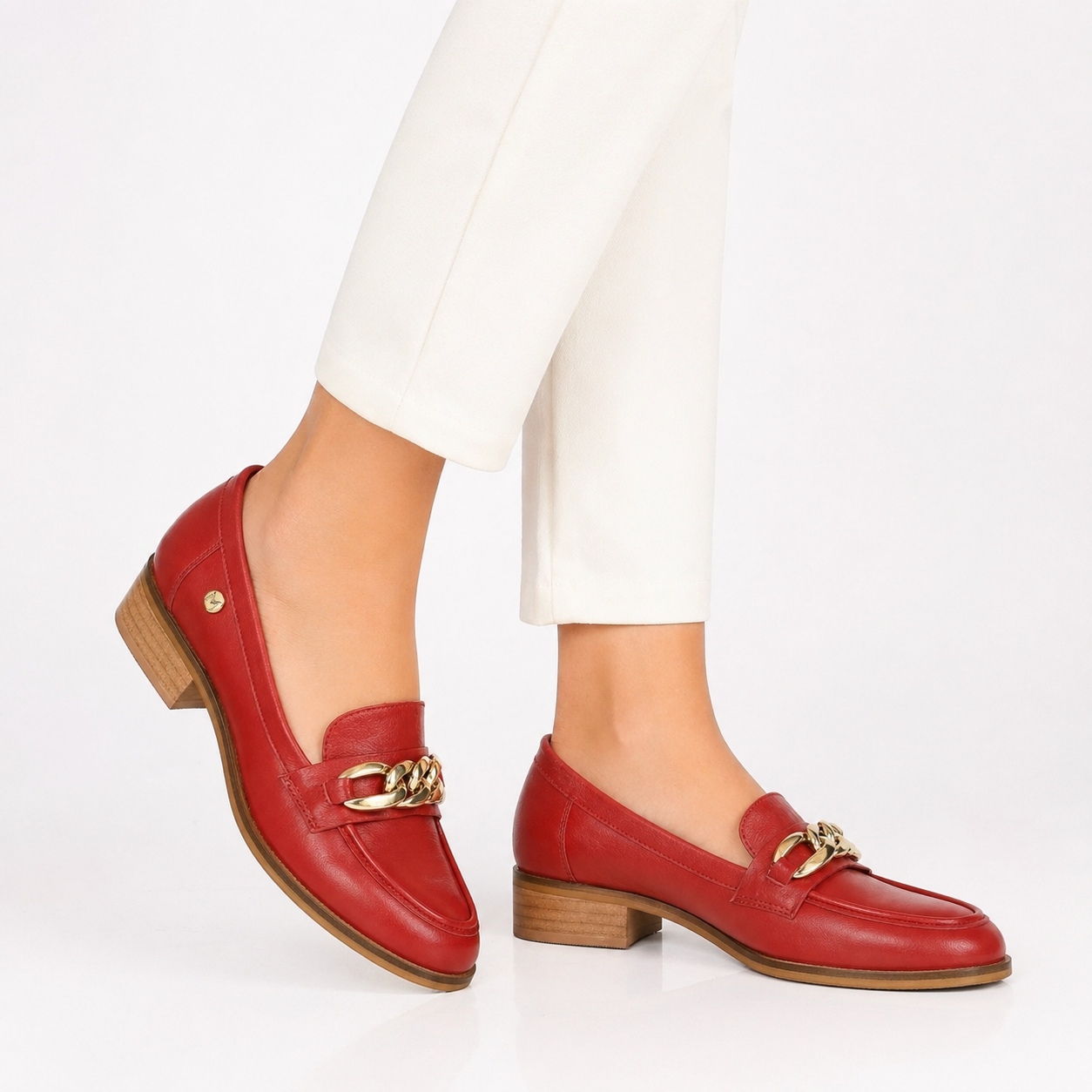 NORA Premium Leather Mid Heel Formal Loafers - The Heels India