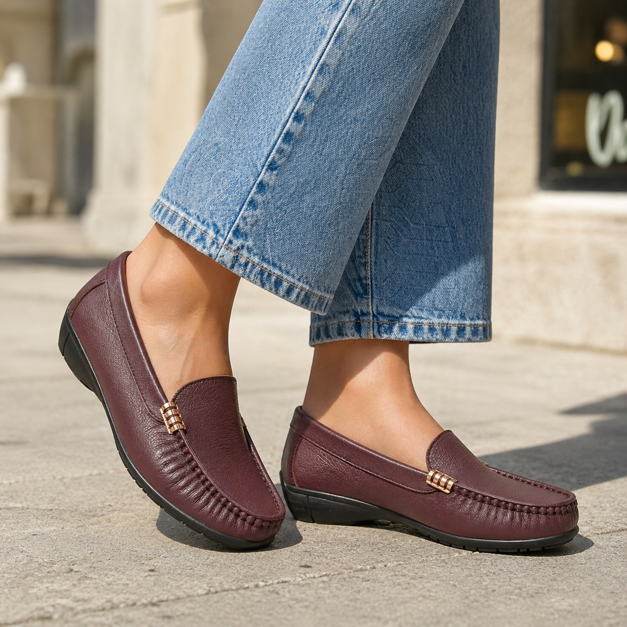 Mikela Classic Leather Loafers - The Heels India