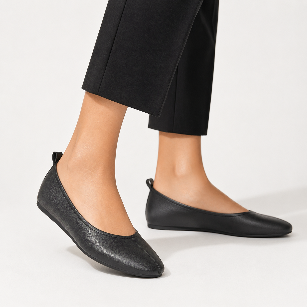 Renova Leather Cushioned Ballerinas - The Heels India