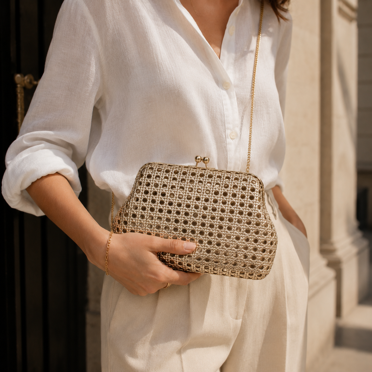Woven Soft Quilt Sling Bags