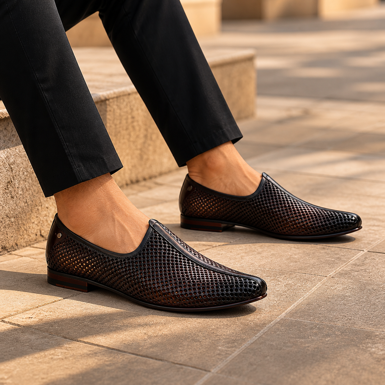 Lafattio Handcrafted Leather Juttis - The Heels India