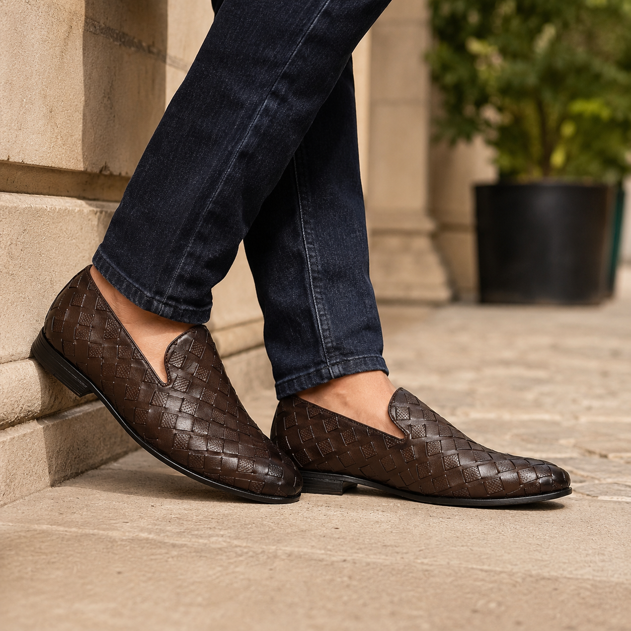 Dahmer Leather Quilted Loafers - The Heels India