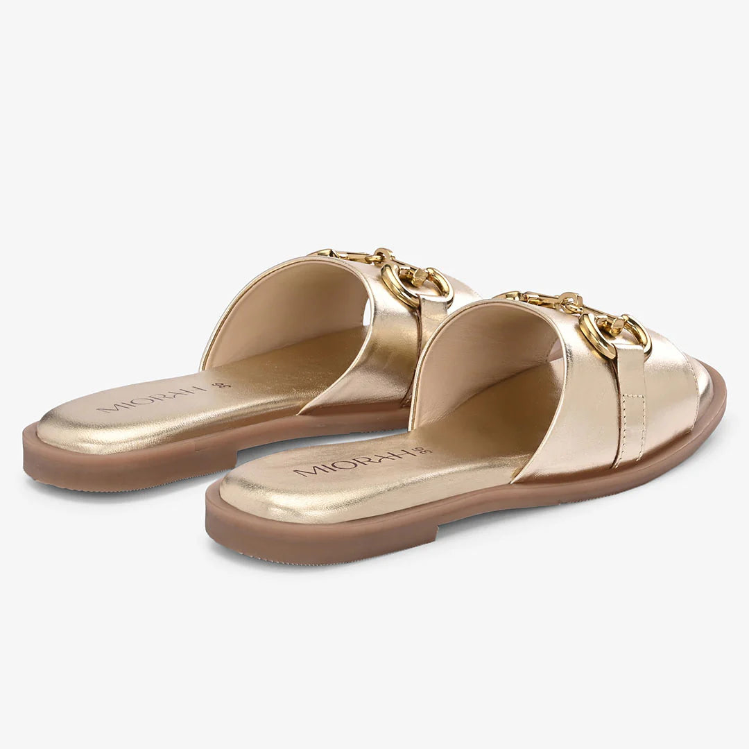 FLUTTER Premium Leather Neon Summer Sliders