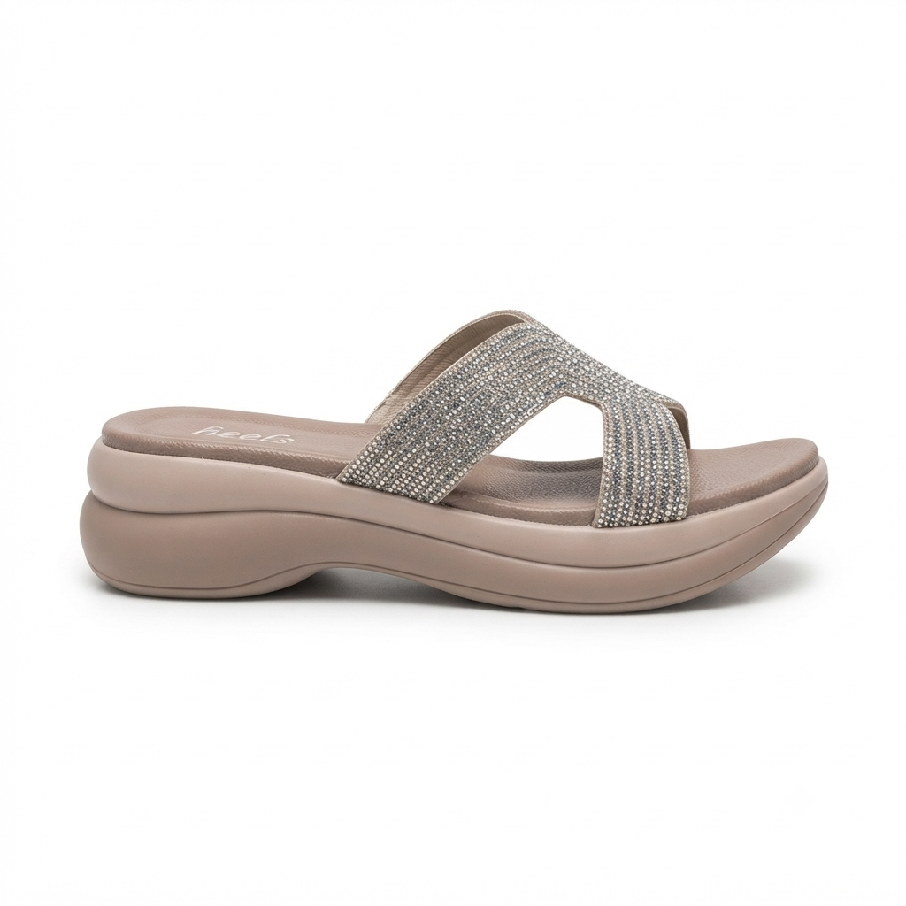 Dakota 2.0 Cushioned Chunky Bling Slippers