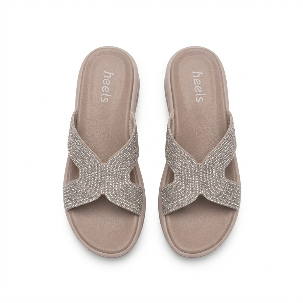 Dakota 2.0 Cushioned Chunky Bling Slippers