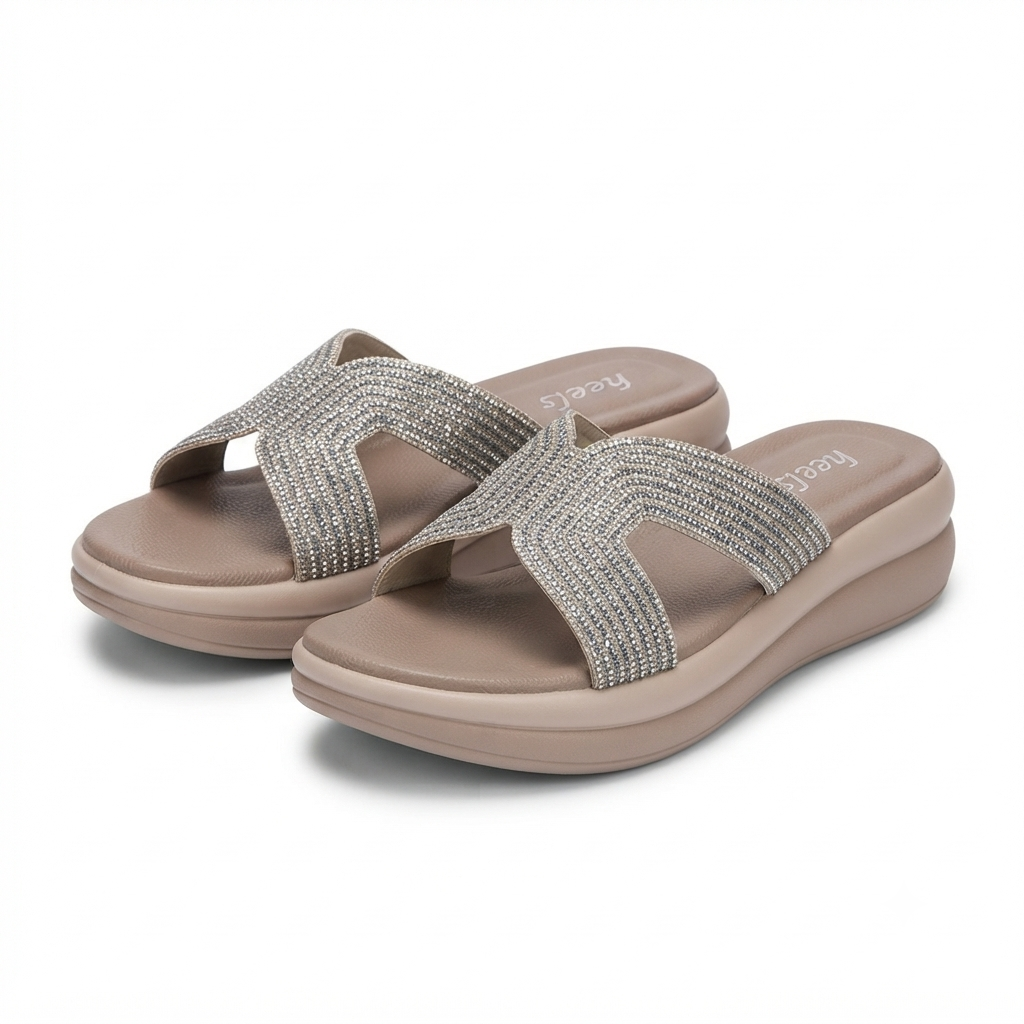 Dakota 2.0 Cushioned Chunky Bling Slippers