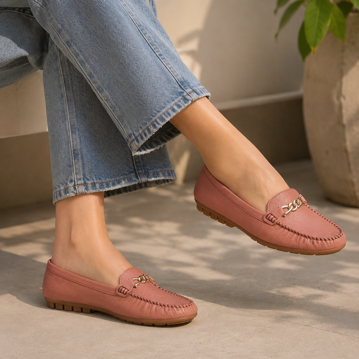 Kelly Leather Cushion Loafers - The Heels India
