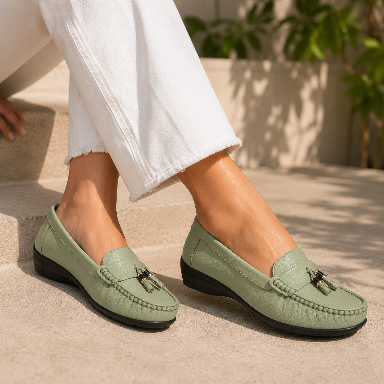 Sydney Tassel Leather Loafers
