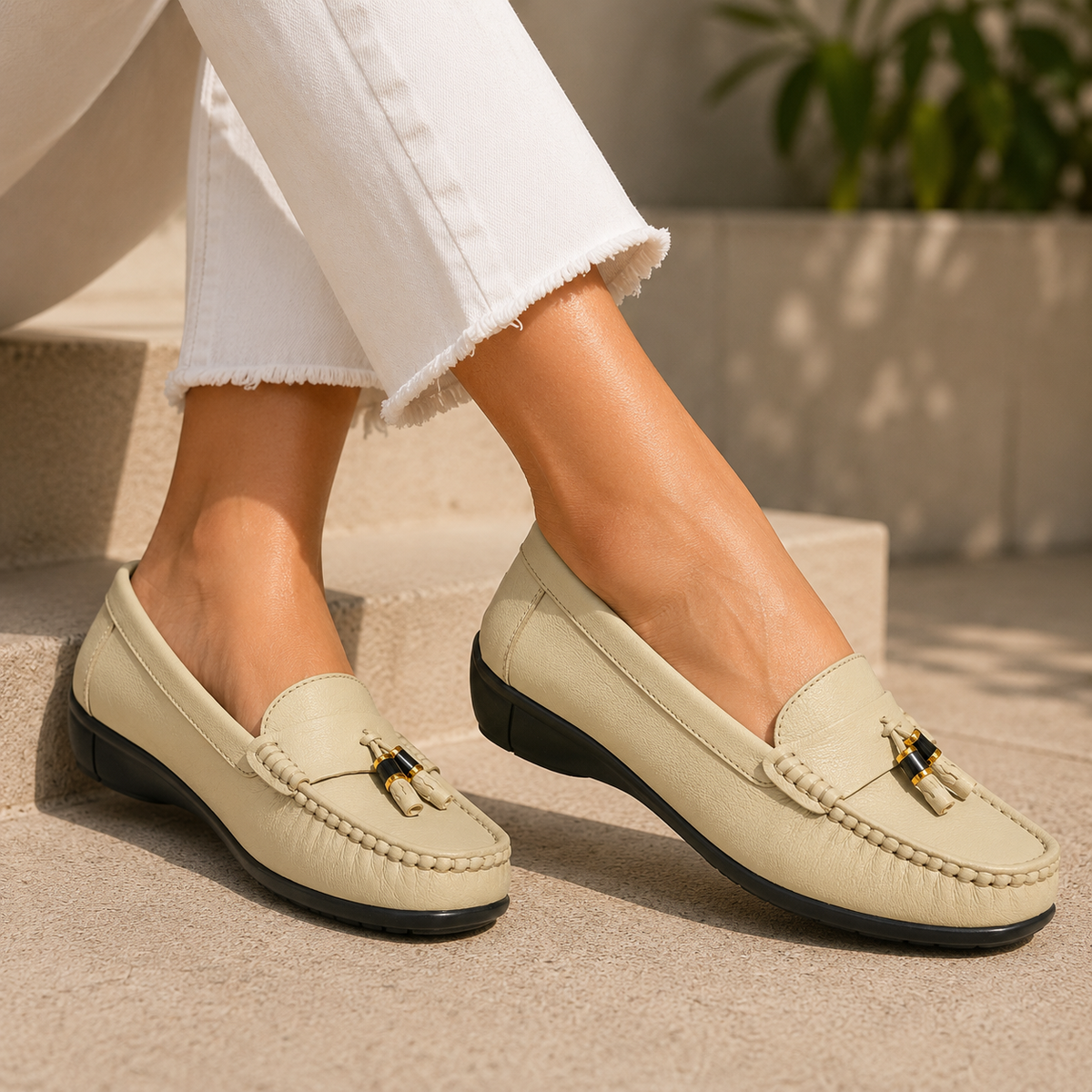 Sydney Tassel Leather Loafers - The Heels India