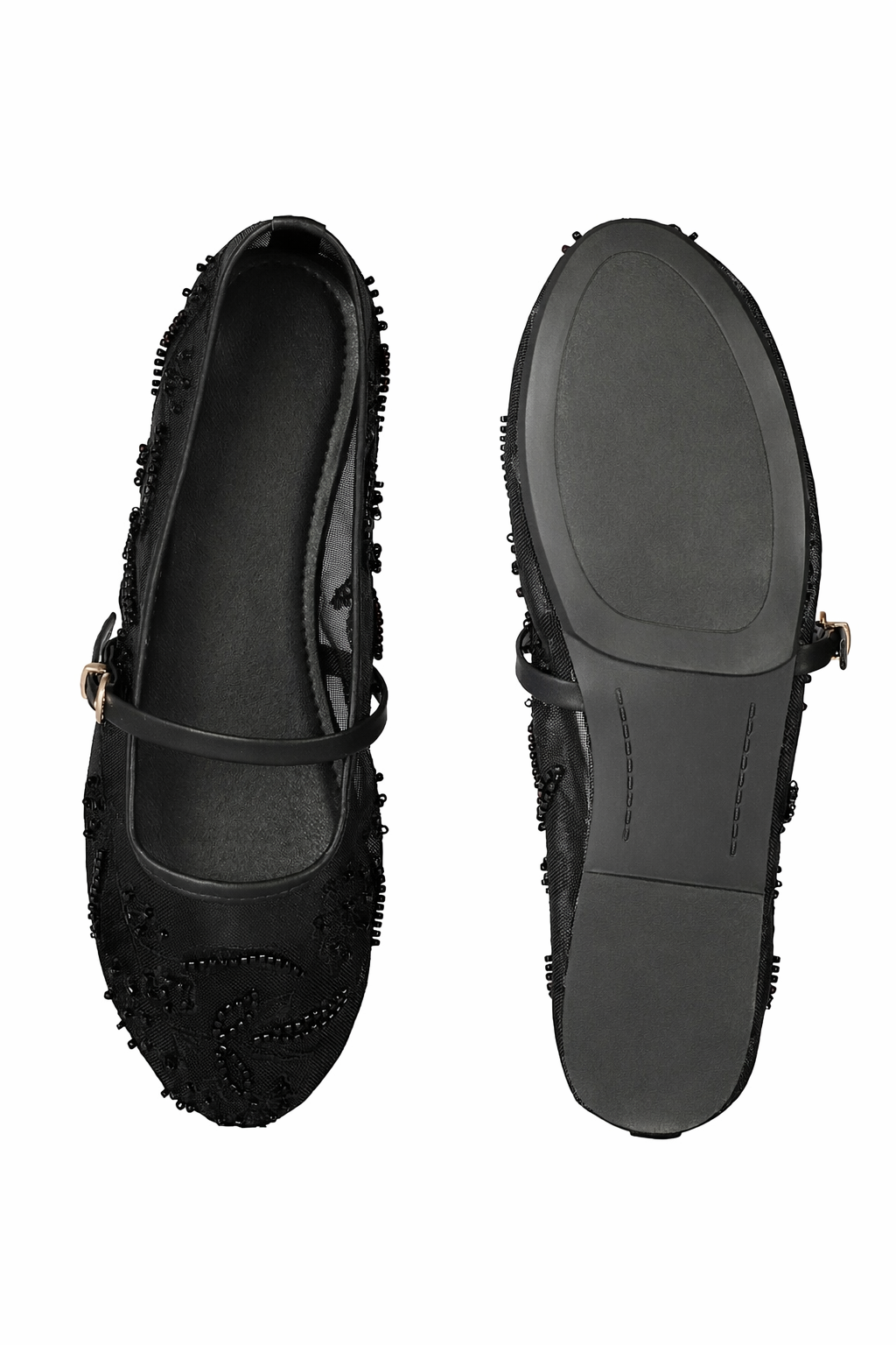 Kresha Premium Embellished Flat Mary Jane Ballerinas